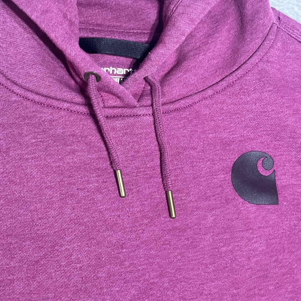 Carhartt Women's Clarksburg Graphic Sleeve Pullover Hoodie Sweatshirt Small 4-6 - Picture 4 of 8